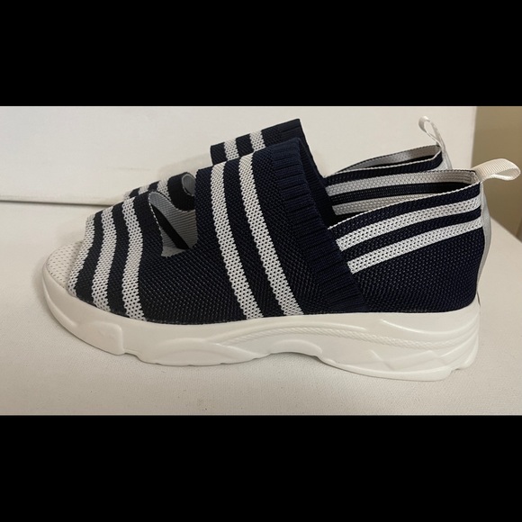 Shoes | Black White Wedge Sandal Womens 